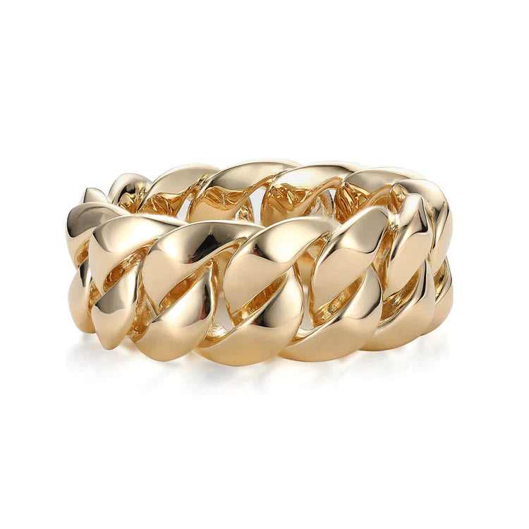 10KT MIAMI CUBAN RING 10MM