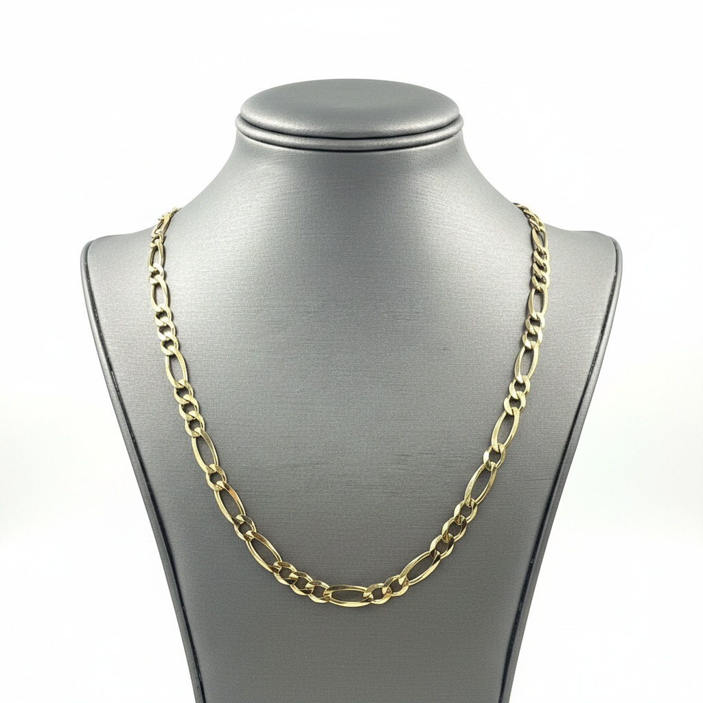 14KT Yellow Gold Figaro Chain – 23.3g
