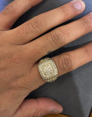 14K GOLD BAGUETTE CZ RING