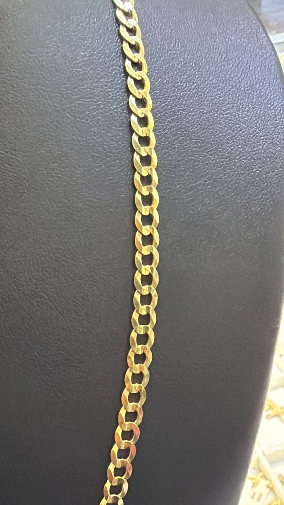 14KT Curb Link Chain 4.7mm 22Inch