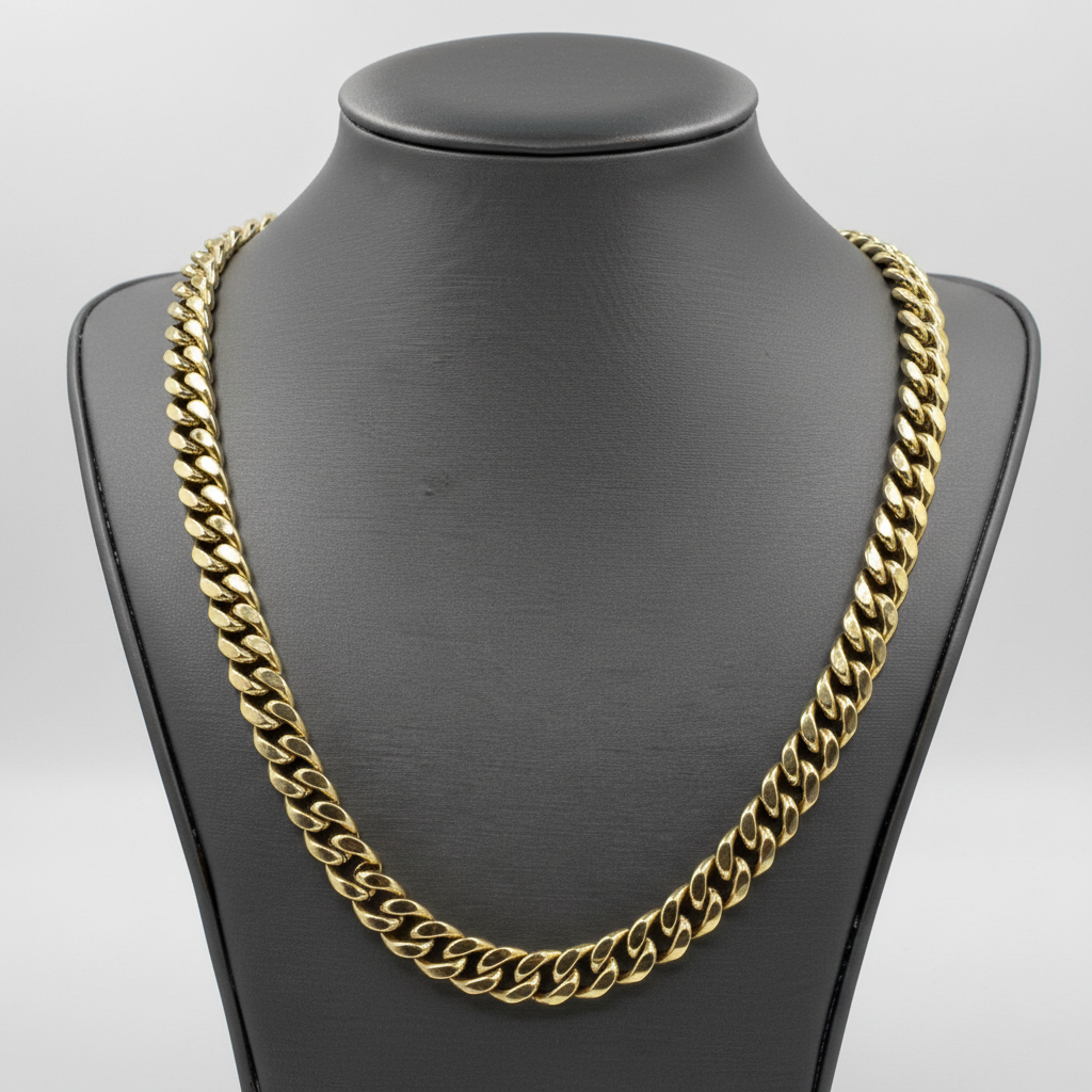 10KT Yellow Gold Cuban Link Chain – 22” | 8.7mm