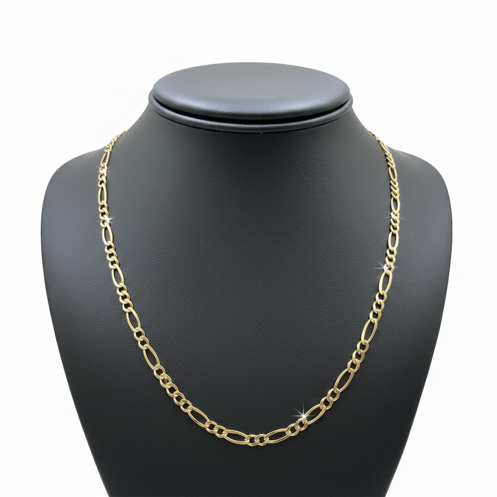 10KT Yellow Gold Figaro Chain – 22” | 4.3mm | R2067