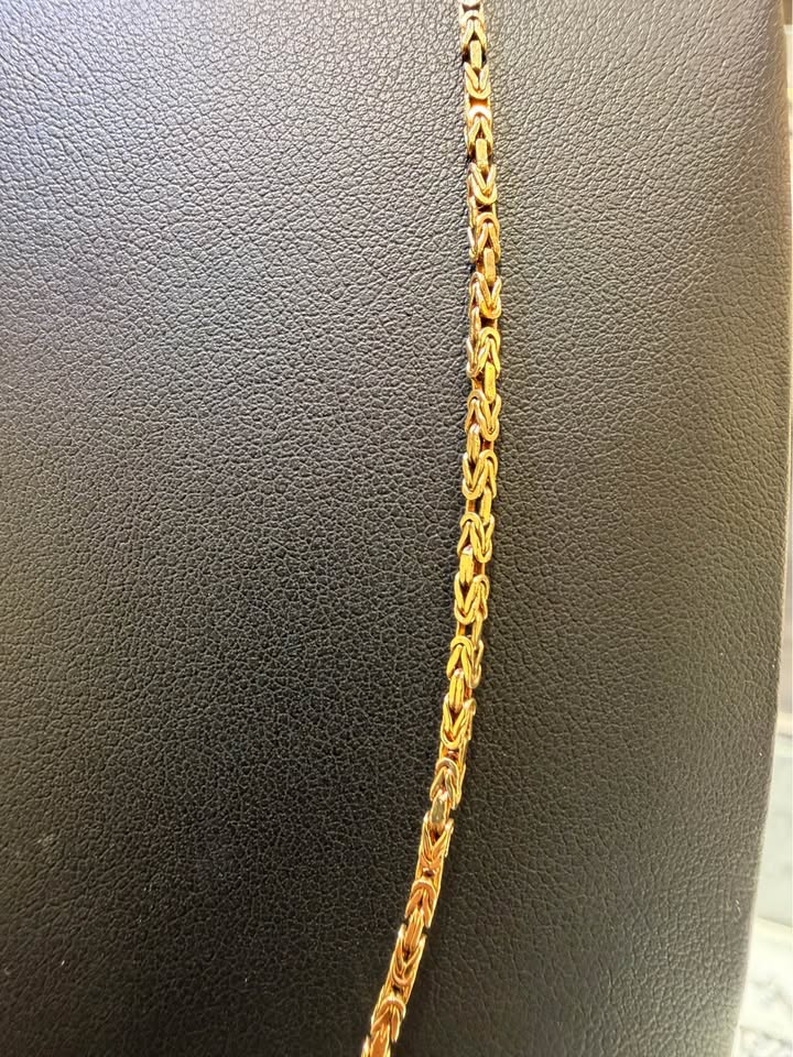 14K Yellow Gold Byzantine Chain – 22" | 1.7mm | R2371