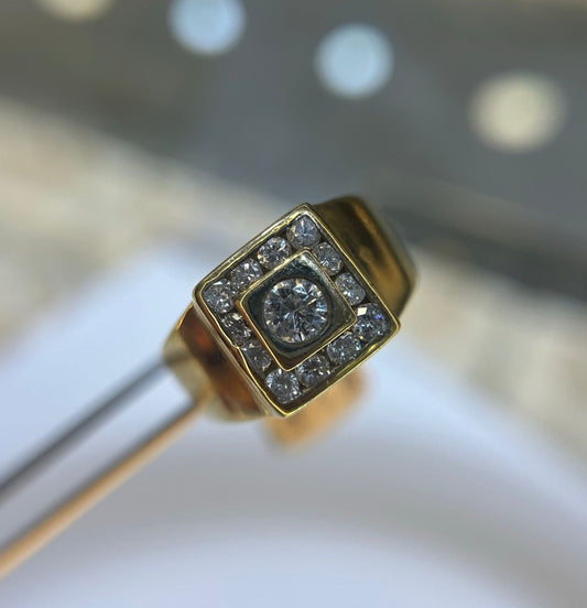 14KT YELLOW GOLD DIAMOND RING