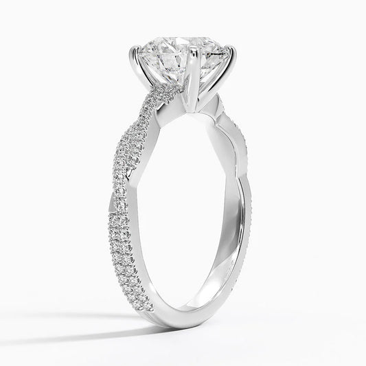 Twisted Vine Diamond Engagement Ring
