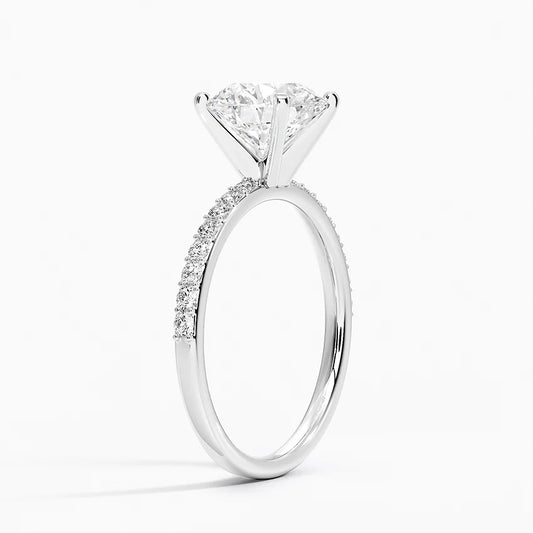 Round Prong Diamond Engagement Ring