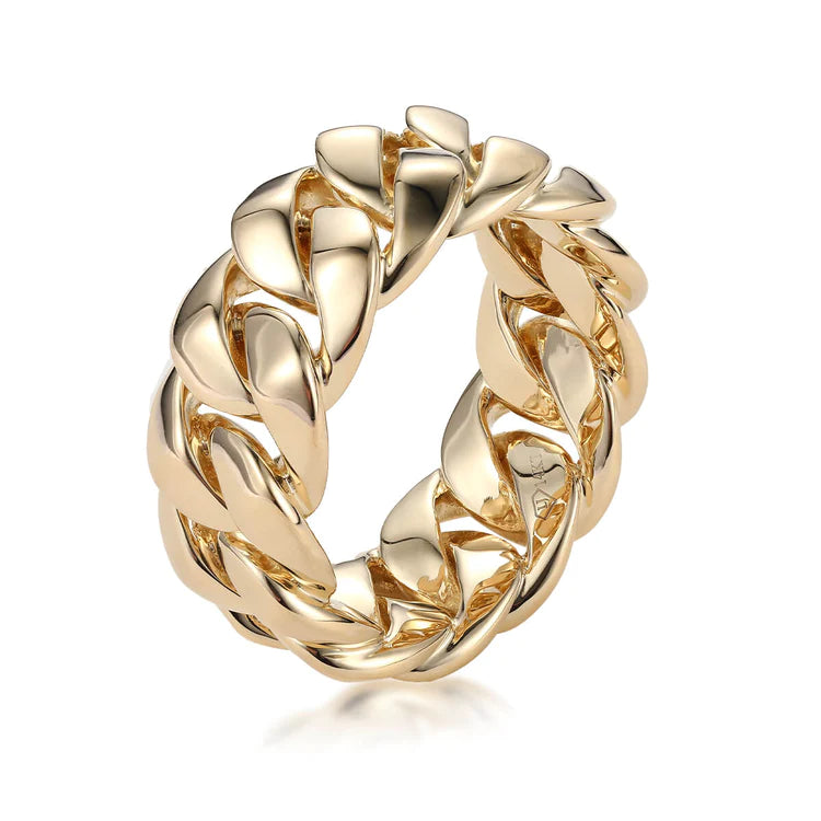 10KT MIAMI CUBAN RING 10MM