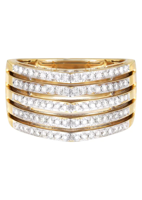 14K Ladies Diamond Cocktail Ring 0.59 Carats