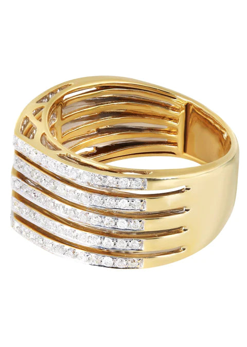 14K Ladies Diamond Cocktail Ring 0.59 Carats