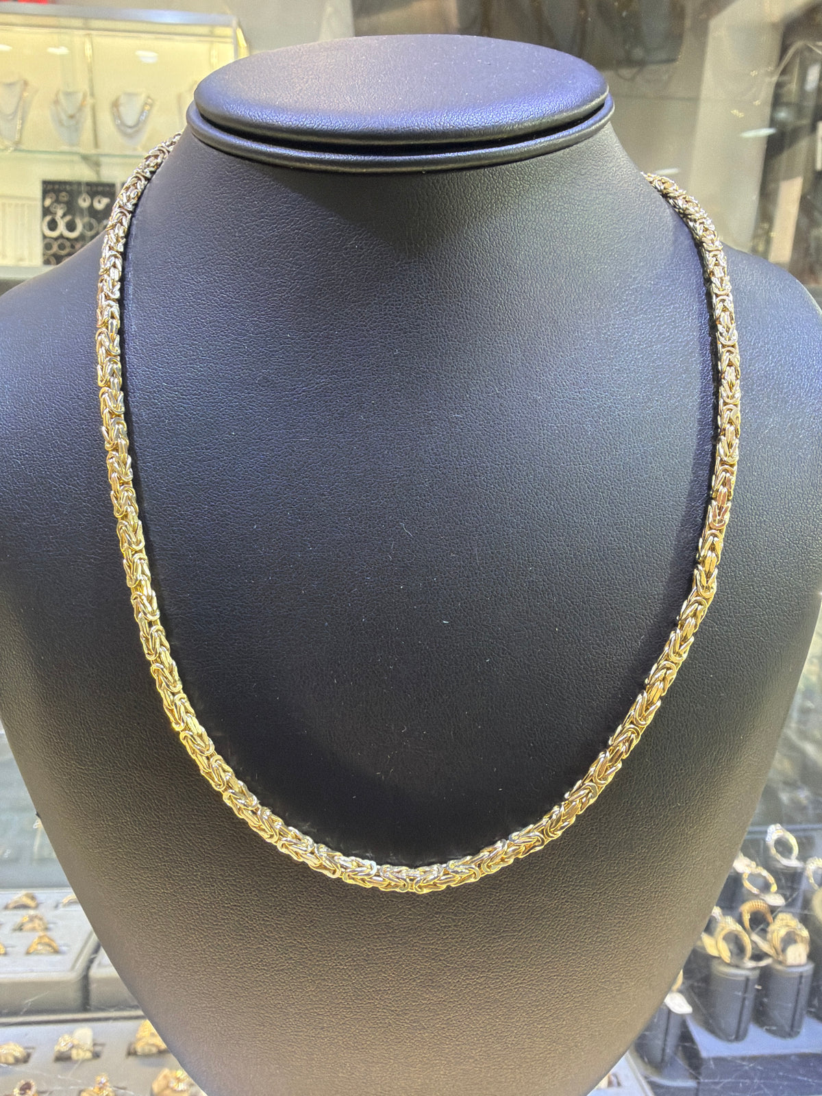 18K Yellow Gold Byzantine Chain 20" – R2288