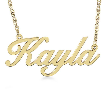 10KT Cursive Name Necklace