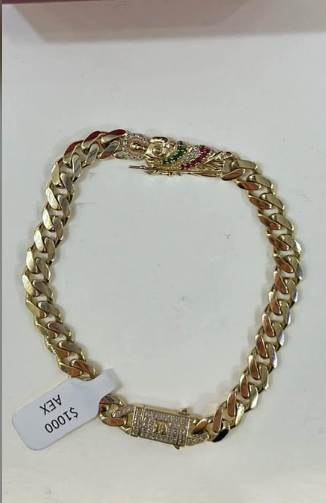14KT GOLD CUBAN BRACELET