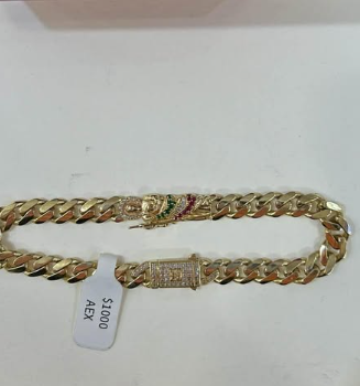 14KT GOLD CUBAN BRACELET