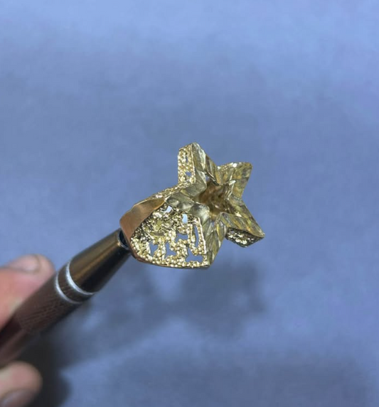 10KT GOLD STAR ⭐️ NUGGET RING
