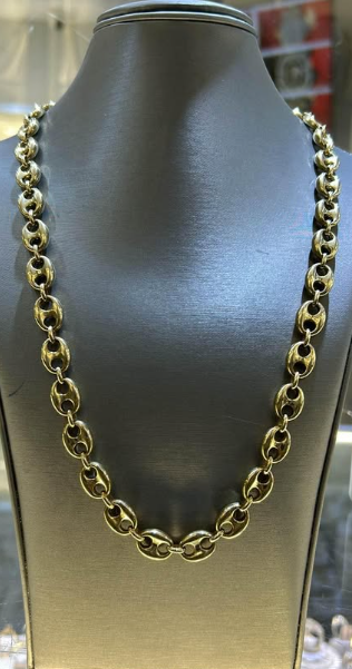 10KT GOLD PUFF CHAIN
