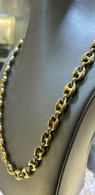 10KT GOLD PUFF CHAIN