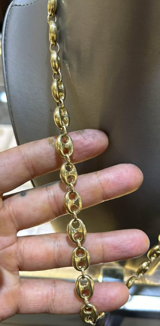 10KT GOLD PUFF CHAIN