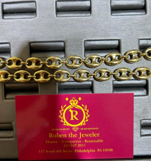 10KT GOLD PUFF CHAIN