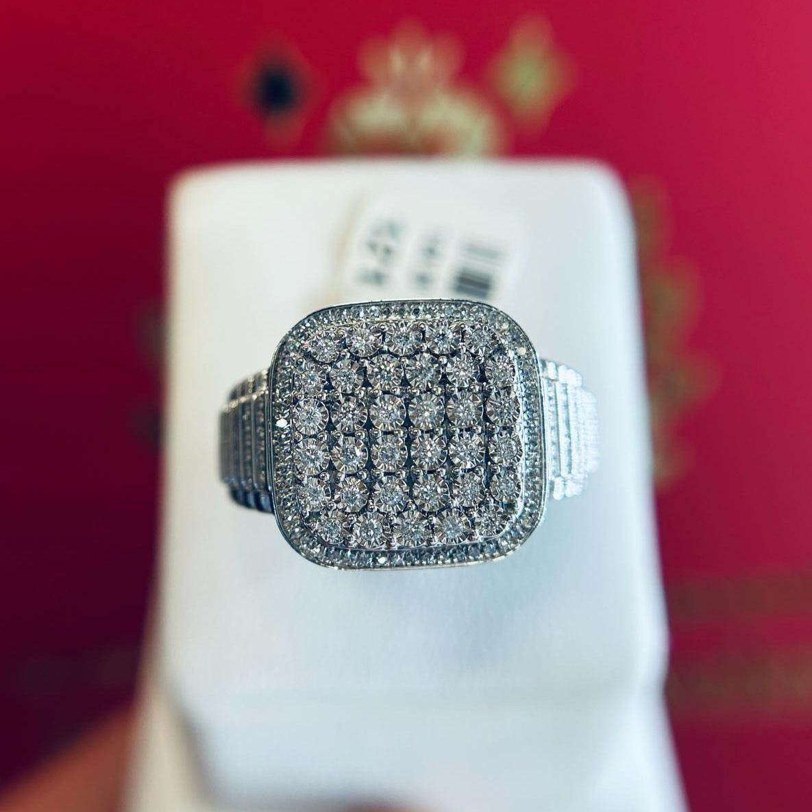 White Gold Diamond Signet 14Kt
