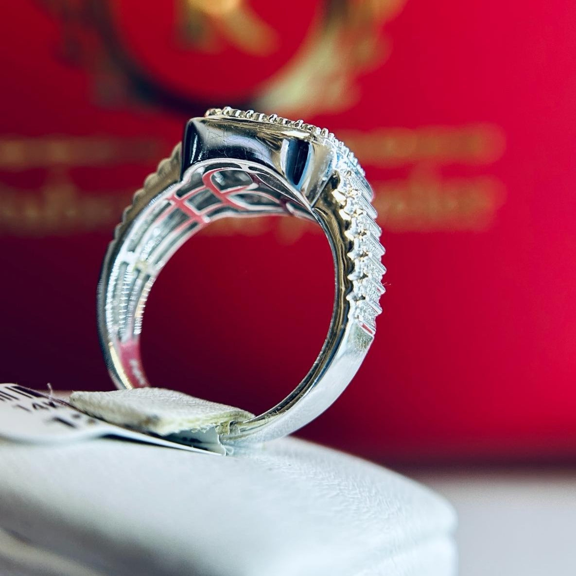 White Gold Diamond Signet 14Kt