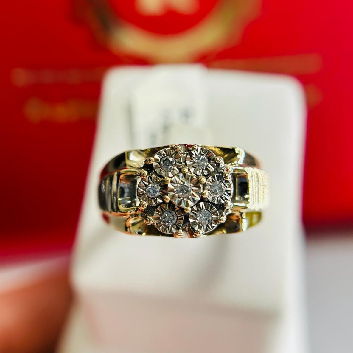 Watch Style Diamond Ring 10kt