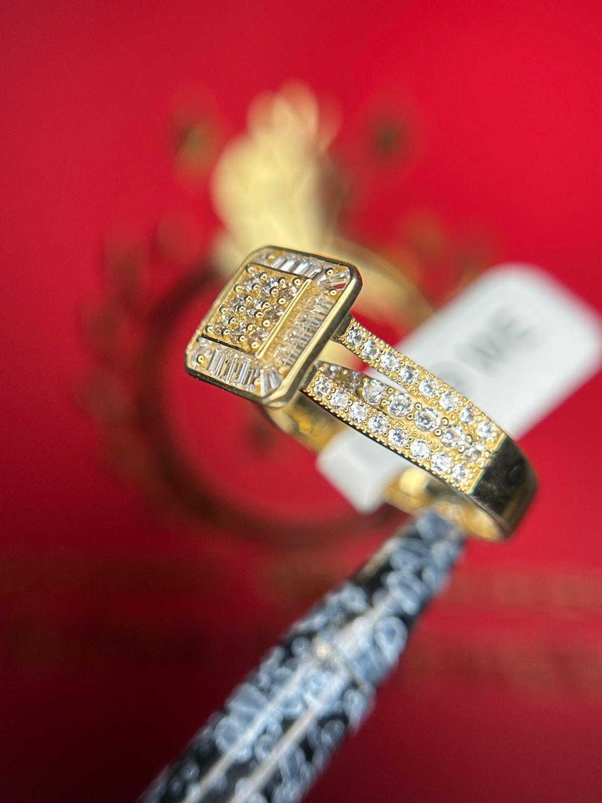 14KT Square Ladies Ring