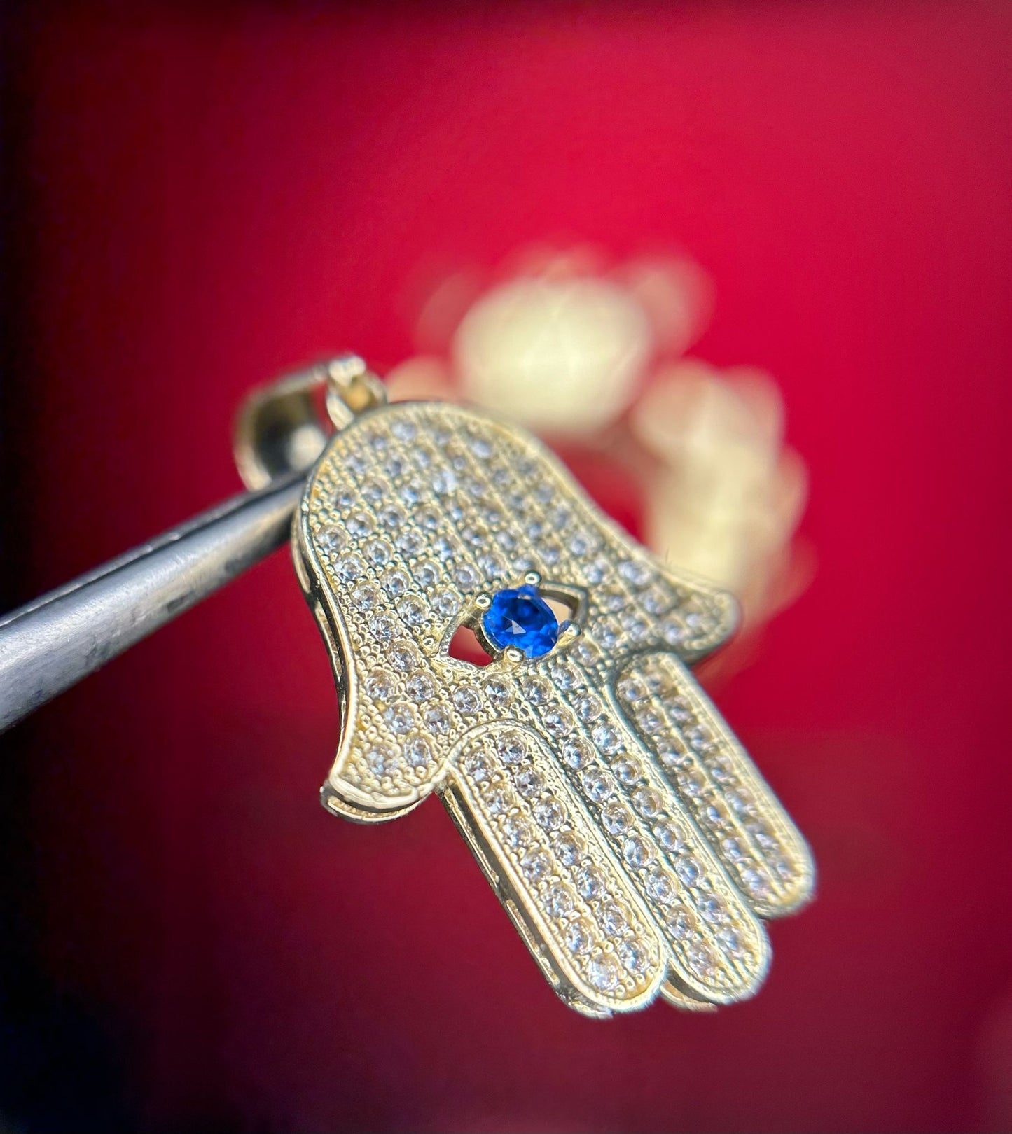 14Kt Gold Hamsa Pendent