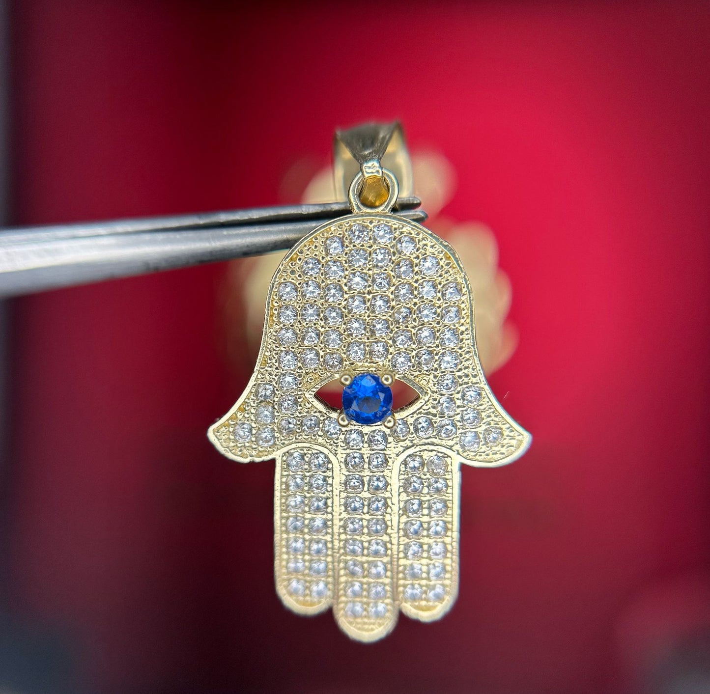 14Kt Gold Hamsa Pendent