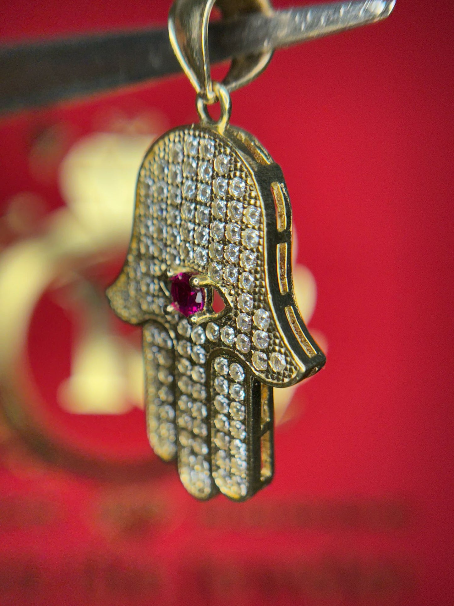 14Kt Gold Hamsa Pendent