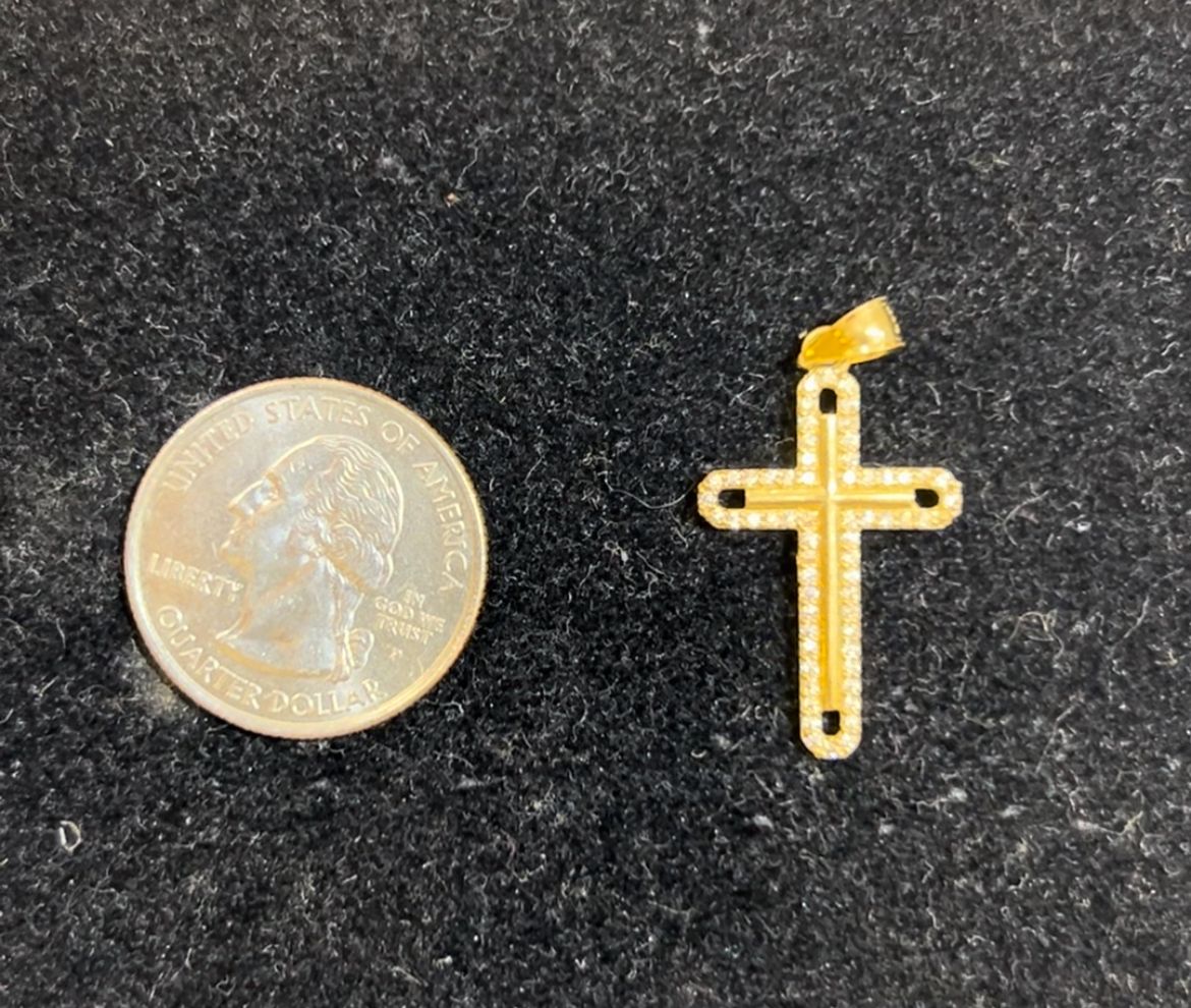 14Kt Gold Cross Pendent