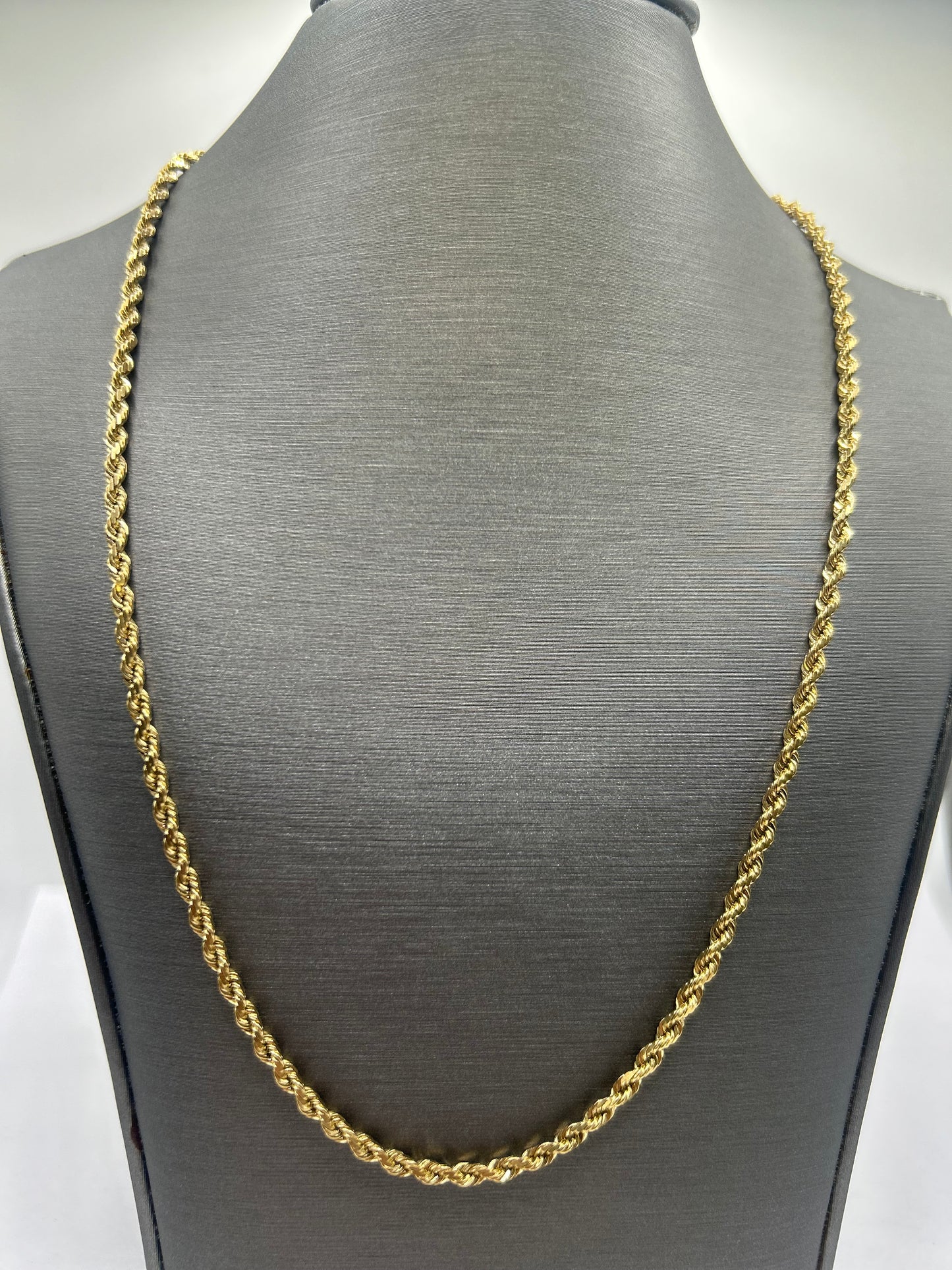 14KT Yellow Solid Gold Rope Chain 2.3mm 20 Inches