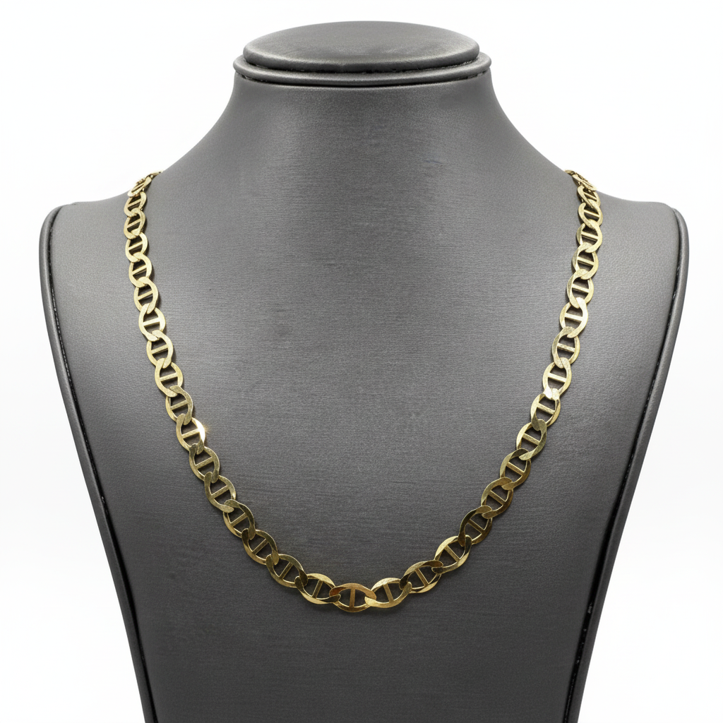 14KT Yellow Gold Flat Gucci Chain – 23” | 6.1mm R1636