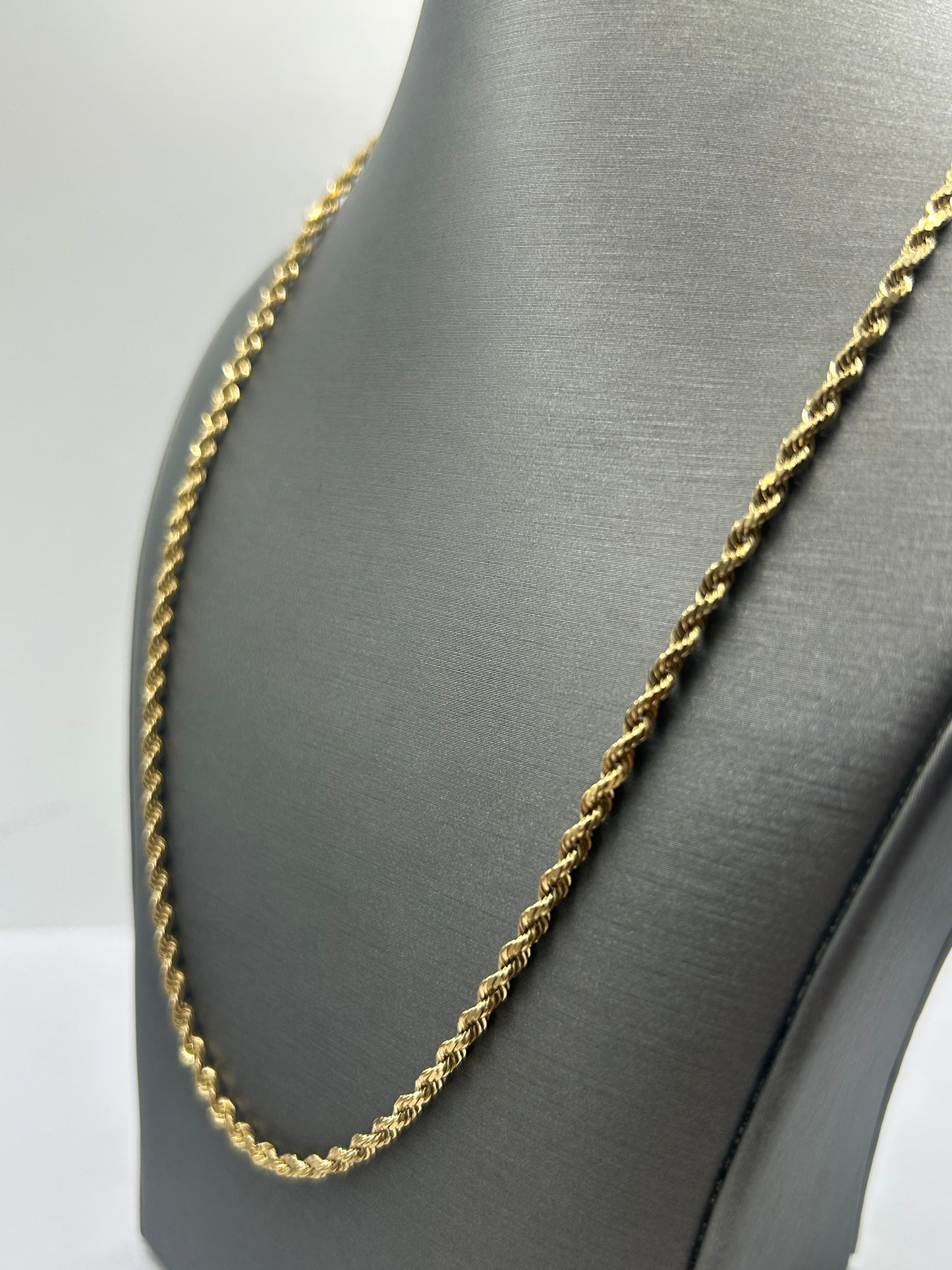 14KT Yellow Solid Gold Rope Chain 2.3mm 20 Inches