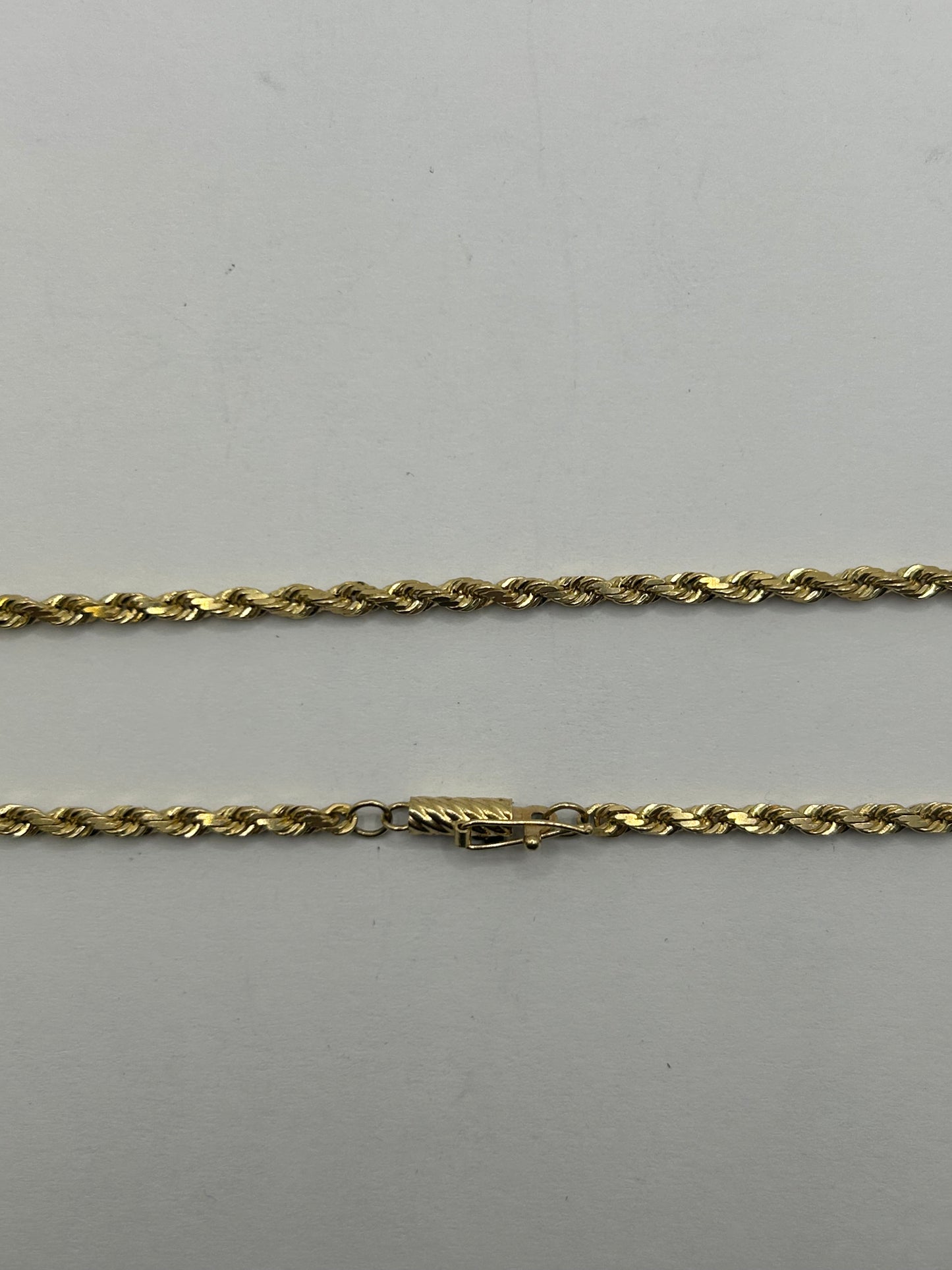 14KT Yellow Solid Gold Rope Chain 2.3mm 20 Inches