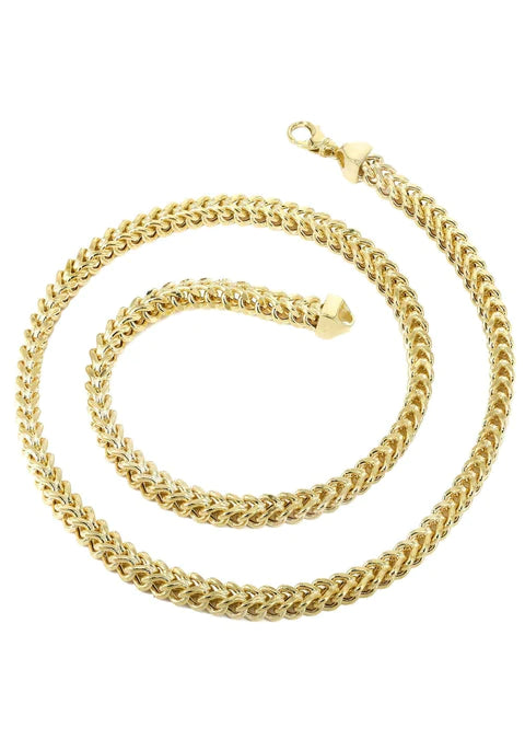 10K Yellow Gold Franco Chain 28 Inches 4.4mm
