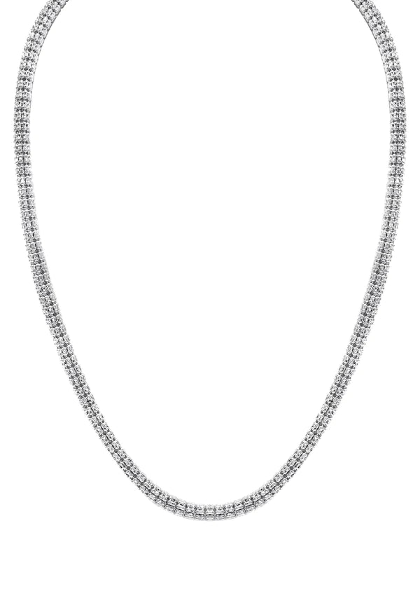 14KT WHITE GOLD ICE CHAIN