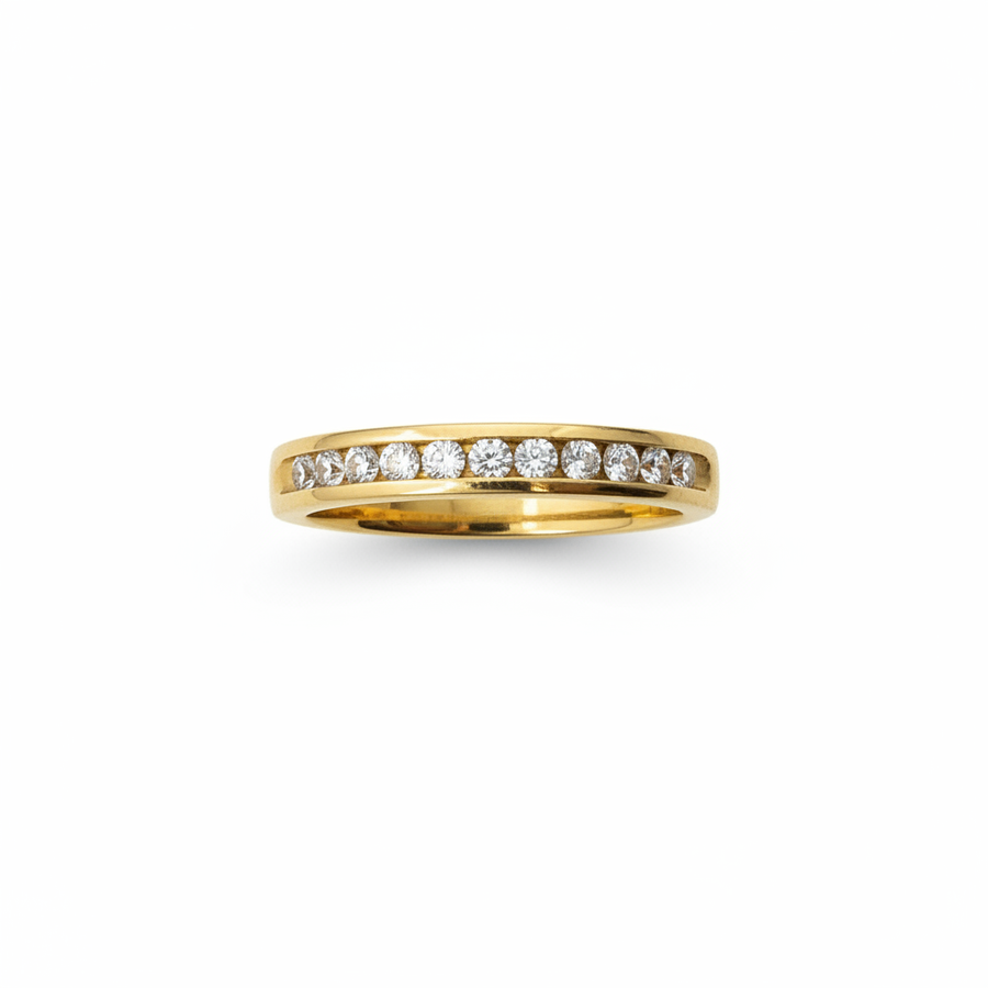 14k yellow gold diamond Band R1408