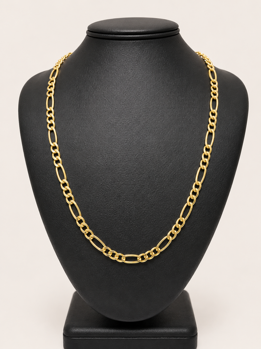 10K Yellow Gold Figaro Link Chain – 20" | 5.5mm R2350