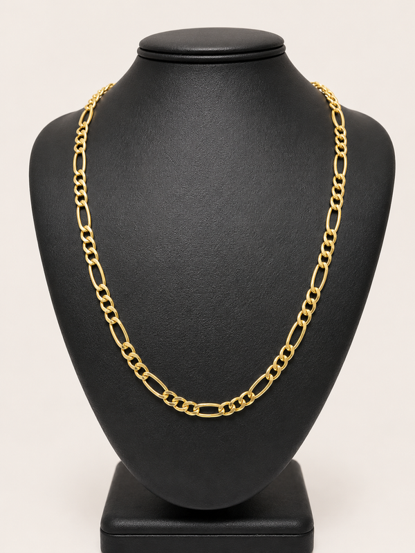 10K Yellow Gold Figaro Link Chain – 20" | 5.5mm R2350