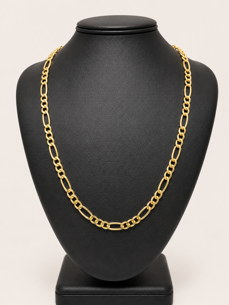10K Yellow Gold Figaro Link Chain – 20" | 5.5mm R2350