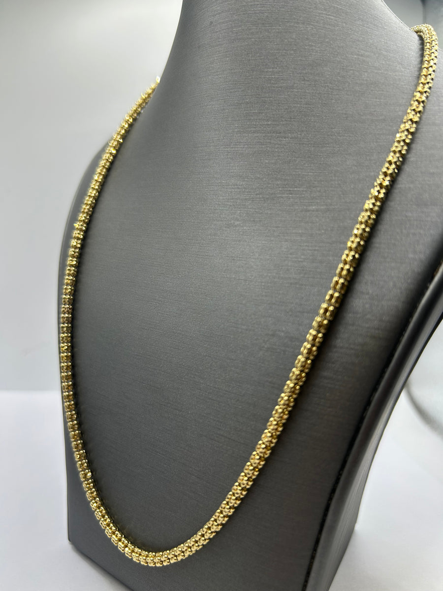 14KT Gold ICE Chain Necklace 3.5mm 20 inch