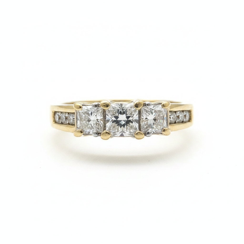 14K Yellow Gold Diamond Ring Size 9 – R1359