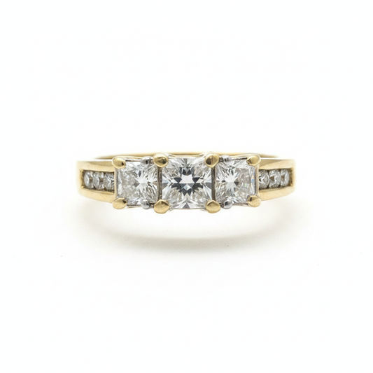 14K Yellow Gold Diamond Ring Size 9 – R1359