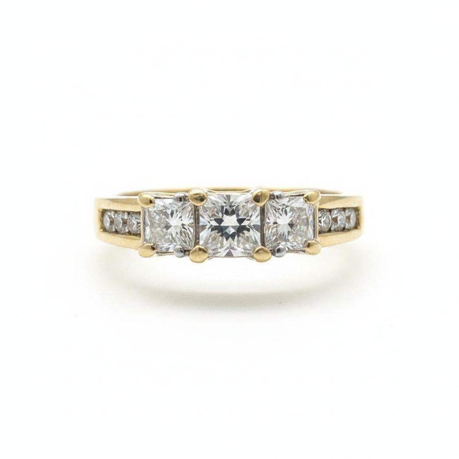 14K Yellow Gold Diamond Ring Size 9 – R1359