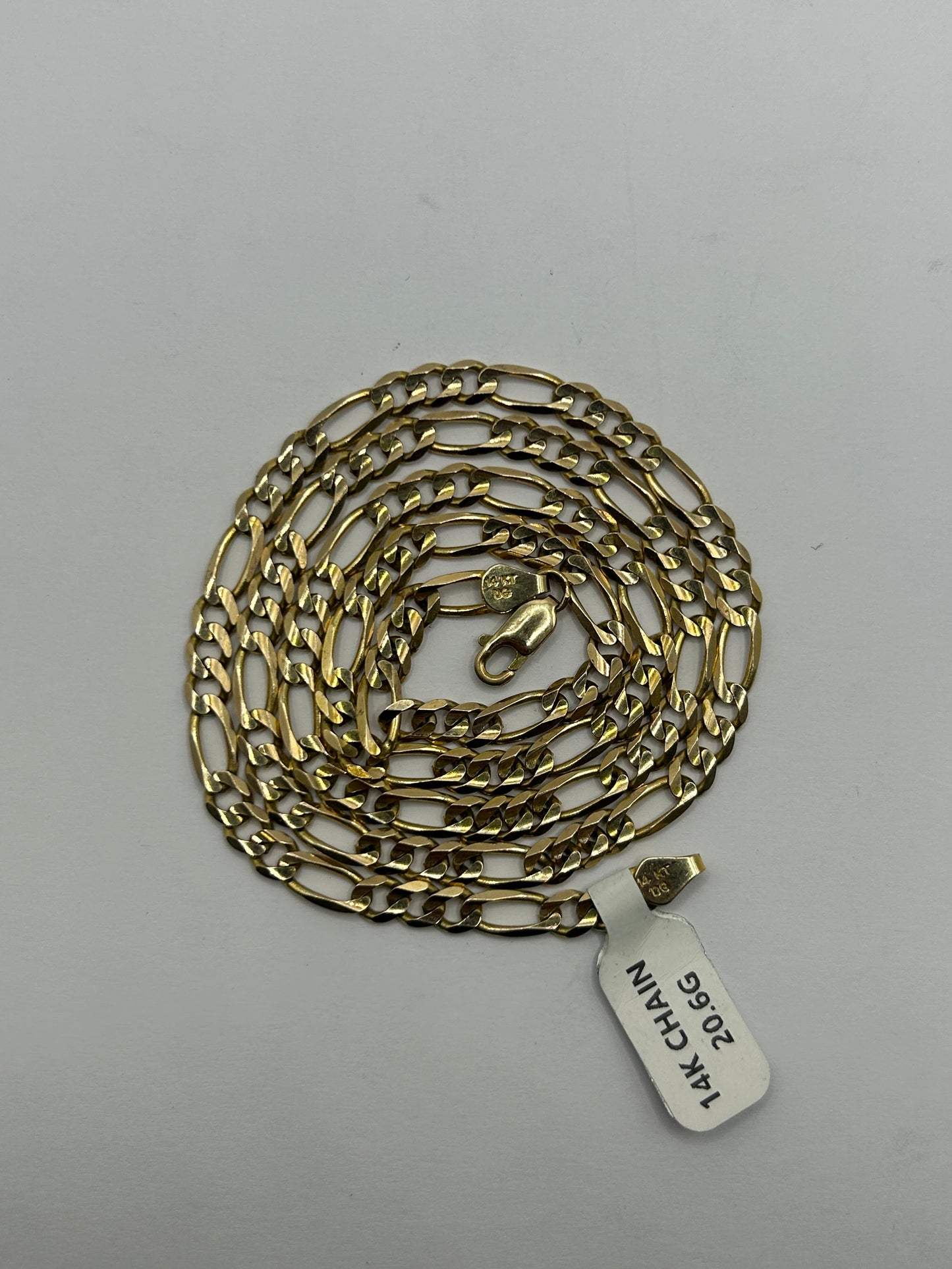 14KT Solid Figaro Link Chain 4.85mm 24inches