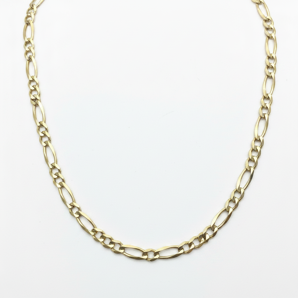 14KT Yellow Gold Figaro Chain – 23.3g