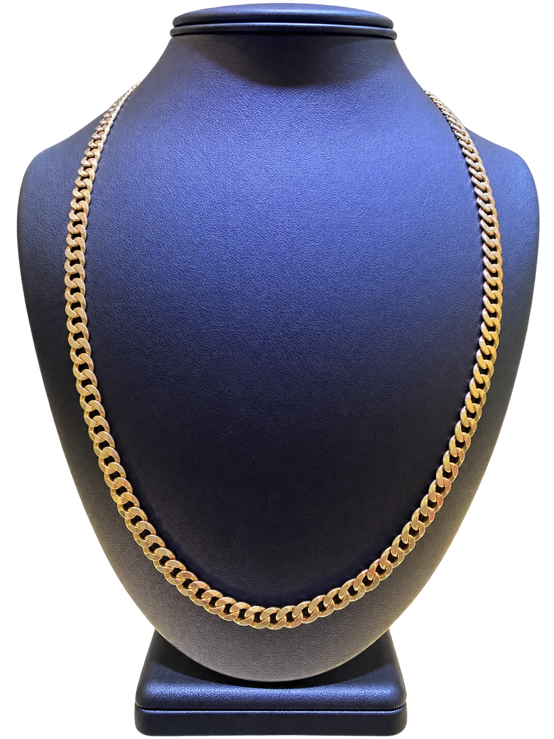 10K Yellow Gold Flat Curb Link Chain – 22" | 5.5mm