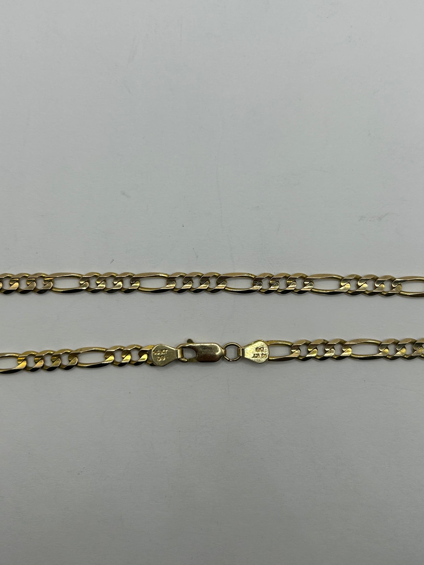 14KT Solid Figaro Link Chain 4.85mm 24inches