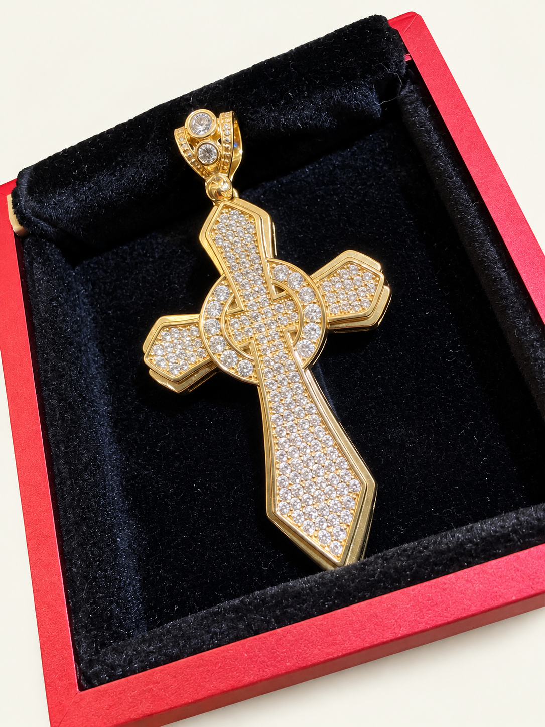 10K Yellow Gold Cross Pendant – R654