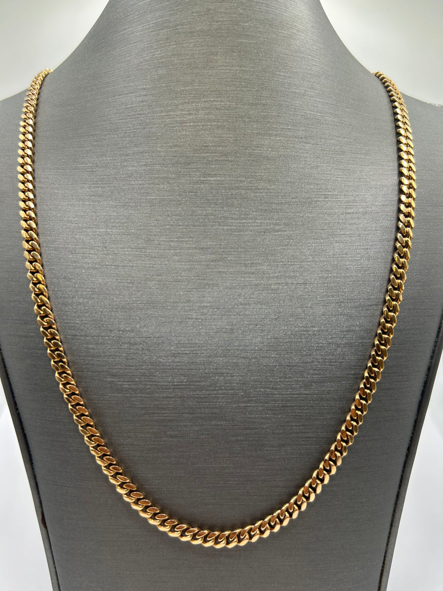 14KT Rose Solid Gold 4.2mm 20inch